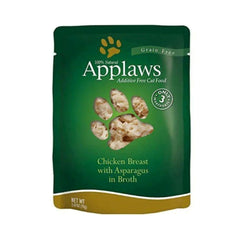 ابلاوز طعام رطب للقطط بالدجاج مع الهليون والأرز و المرق 70غ