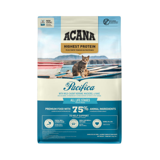 أكانا طعام جاف للقطط البالغة جميع السلالات بنكهة الرنجة وسمك الماكريل والهاك