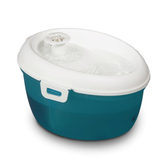 اتش تو او ميني نافورة ماء كهربائية للقطط مع منتج العناية بالاسنان حجم 1.2 لتر