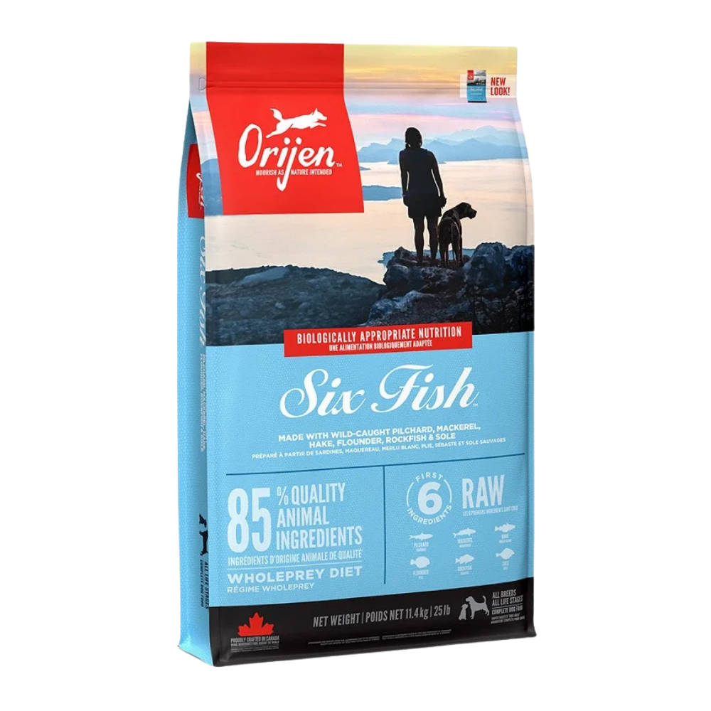 أوريجن طعام جاف للكلاب بخليط ستة أسماك برية